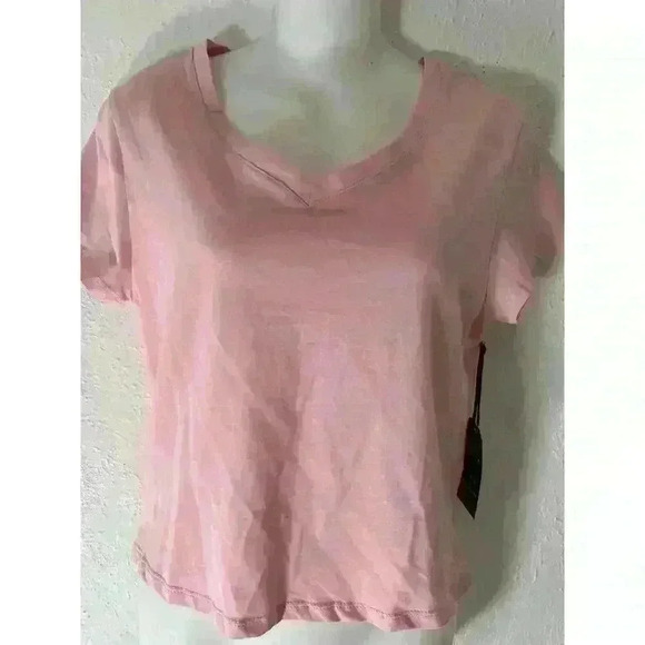 Splash Juniors XL Pink V Neck Short Sleeve Pullover Tshirt - Picture 2 of 10